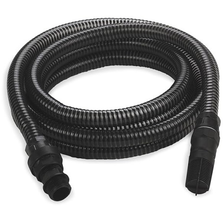 Einhell Tuyau d'aspiration noir 4 mètres avec embouts en PVC