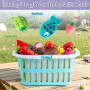 BunnyJOY Dinette Bois Accessoires Cuisine Enfant 2 3 Ans, Fruits et Légumes en Bois à Découper 26 Pièces, Jeu Éducatifs D’Imitat