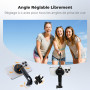K&F CONCEPT 180cm Trépied Selfie Stick iPhone Compatible avec DJI OSMO Pocket 3/4, Clip 3 en 1 Trépied Téléphone Magnétique & Vi