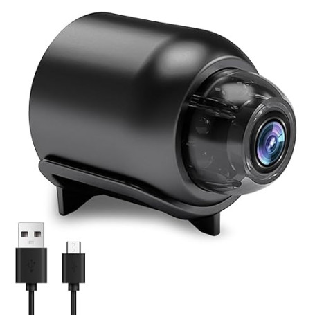 Mini Caméras Espion WiFi Camera Espion avec Angle 140°1080P Intérieure/Extérieure sans Fil avec Nuit Détection Mouvement Alerte