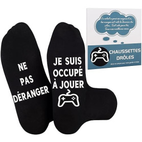 Merclix Chaussettes Homme 43-46 Rigolote Idee Cadeau Homme Papa Papy Ado Garcon Original Utile Cadeau Noel Anniversaire Fete des