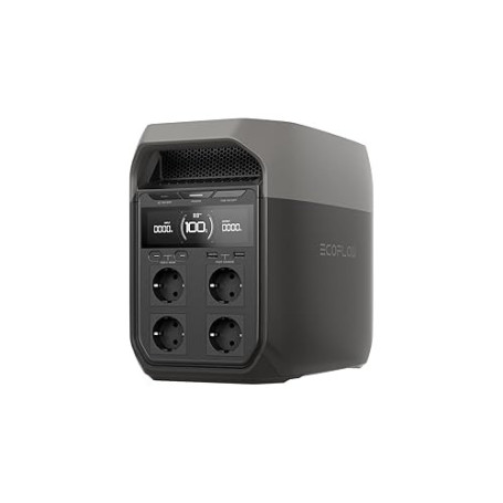 Station électrique portable EF EcoFlow DELTA 3, 1024 Wh de capacité, cellules LFP, 70% de charge en 30 min, extensible jusqu'à 5