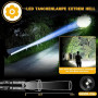 BEYSTE Lampe Torche LED Ultra Puissante, 1000000 Lumens Lampe De Poche, Lampe Torches Rechargeable USB, Lampe De Poche LED Ultra