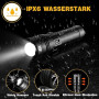 BEYSTE Lampe Torche LED Ultra Puissante, 1000000 Lumens Lampe De Poche, Lampe Torches Rechargeable USB, Lampe De Poche LED Ultra