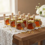 Petits Pots, Mini pots à miel, Petites boites avec cuillères et petites abeilles, Sacs organza, Ruban de satin, Confitures pot p
