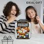 Queensell Jeu de dominos mexicains avec 4 supports, jeux de société en tuile de domino