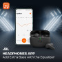 JBL Wave Beam, Écouteurs Intra-Auriculaires sans Fil, Résistance à l'Eau IP54 et IPX2, Appels Mains Libres et Batterie à Autonom
