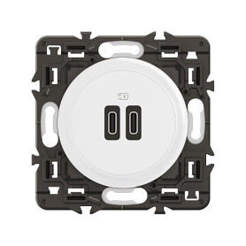 LEGRAND - Prise USB-C Double Céliane - 2 Ports USB-C 3A/20W - Recharge Tous Types d'Equipements Electroniques - Prêt à Installer