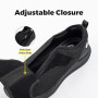 FitVille Chaussures Larges pour Hommes Chaussons Souples Chaussures de Marche Ajustables Scratch, Idéaux pour Pieds Sensibles