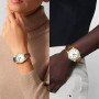 LN LENQIN Montre Femme Montres à Quartz analogiques pour Femmes Montres-Bracelets pour Femmes étanches avec Bracelet en Cuir