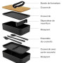 zaraf Bento Lunch Box 2 Couches Boite Repas Compartiment 1200 ml Lunchbox Hermétique avec Couverts Kit et Sac Isotherme Repas Bo