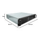 Rack boîtier 2129 19" 2U – Argenté/Noir - 1 x USB 3.0 + 1 x USB 2.0