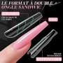 Kiiwah 180 Pièces Popit Ongle Sandwich, 15 Tailles Polygel Ongle Sandwich Dual Nail Form Durable et Réutilisable Nail Double For