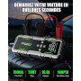 7000A Booster Batterie Voiture avec Compresseur à Air 160PSI, 12V Démarreur Batterie Voiture(Gasolina/Diésel 12.0L) Jump Starter