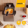 Tristar Friteuse à huile, 3L, Zone Froide, Thermostat réglable 190°C, Pièces lavables, Fenêtre, Rangement pour câble, Protection
