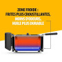Tristar Friteuse à huile, 3L, Zone Froide, Thermostat réglable 190°C, Pièces lavables, Fenêtre, Rangement pour câble, Protection