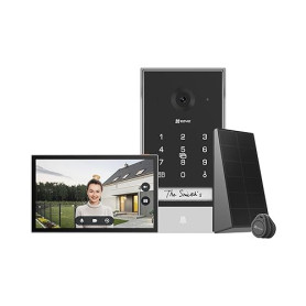 EZVIZ EP7 Interphone Vidéo 2K sans Fil avec Panneau Solaire, Ecran Tactile Couleur 7", Sonnette Vidéo sans Fil, Alimentation Sol