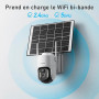 [5G & 2,4G] Camera Exterieur Sans Fil Solaire,Batterie 8000mAh et panneau solaire 7W,Camera Solaire Exterieur WiFi Sans Fil sur