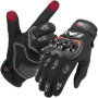 KEMIMOTO Gants Moto Homologués, Protection des Articulations, et Résistance Aux Chocs, Écran Tactile Plein-Doigt Respirant pour