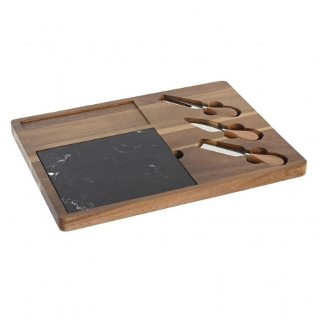 Plateau à fromages DKD Home Decor Noir Marron Marbre Acacia (36 x 27 x 2 cm) 46,99 €