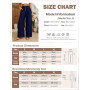 Heekpek Pantalon Large Fluide pour Femmes - Détente Léger d'Été Palazzo à Taille Haute avec Boutons - Causal à Taille Élastiquée