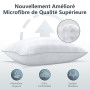 TESQ Oreiller 50x70 cm Lot de 2 Oreillers Confort Moelleux, Qualité Hôtelière de Luxe, Respirant et Hypoallergénique, Idéal pour