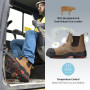 Bottes de travail S3 M-8025NB pour homme et femme, en cuir imperméable et respirant, semelles intérieures légères et confortable