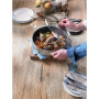 WMF Poêle à Braiser 28 cm avec bord haut et couvercle – Braisière à induction 5,0 l en acier inoxydable Cromargan, revêtement an