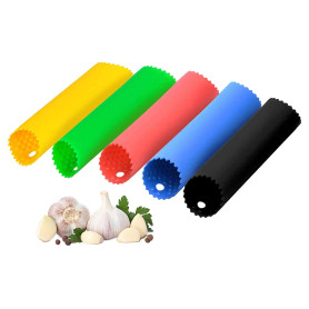 Wlevzzor Lot de 5 éplucheurs d'ail, éplucheurs d'ail en Silicone Rouleaux à l'ail, éplucheurs de légumes Ustensiles de Cuisine (