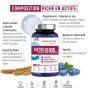 Biotine 10 000 µg GRANIONS, Complement alimentaire CHEVEUX, PEAU, ONGLES - Vitamine B5, Biotine, Millet, Cystine, Myrtille, Zinc