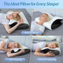 HOMCA Oreiller Ergonomique Cervical, 2 en 1 Oreiller à Mémoire de Forme pour la Nuque, Coussin pour Dormir sur Le Côté et sur Le