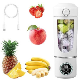 Mixeur portable, 700 ml Maker to Go Mini-blender avec 12 lames en acier inoxydable, blender portable rechargeable par USB avec c