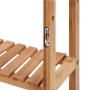 SONGMICS Étagère Salle de Bain Bambou, 3 Niveaux, Support pour Plantes, Réglable, sur Pieds ou à Suspendre, pour Salon, Salle à