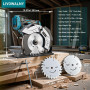 LIVOWALNY Scie Circulaire Sans Fil Compatible avec Makita Batterie 18V, Ø165 mm Lame 20 mm, Profondeur de Coupe 66 mm, Guide Las