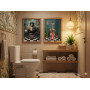 Générique Poster Décoratif Drôle pour Salle de Bain, 2 Pièces, Animaux WC Singe Girafe, 20x30cm, Sans Cadre