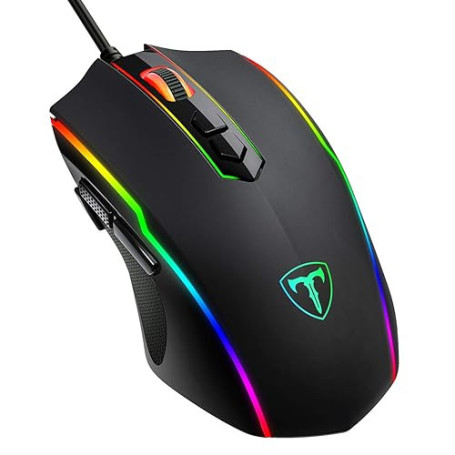 USB Souris Gamer Filaire Haute Performance,Souris Gaming avec 7200 DPI Ajustable, RVB, 8 Boutons Programmables,Ergonomie,PC/Mac