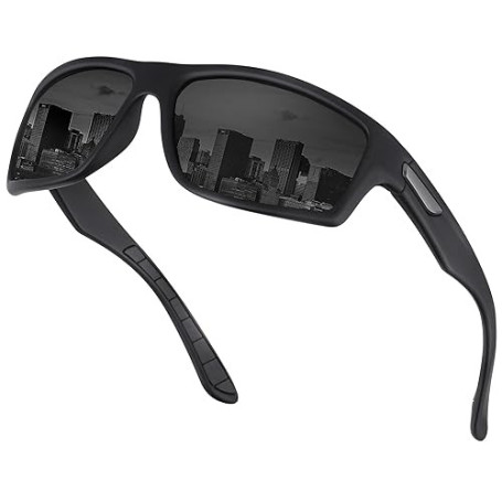 OJIRRU Lunettes de soleil homme polarisées Lunettes de sport UV400 Lunette polarisante peche pour hommes femmes cyclisme course