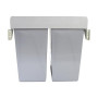KuKoo Poubelle de cuisine de 90 l - Poubelle de recyclage sous le comptoir - Fermeture douce - Capacité de 2 x 40 l - Plusieurs