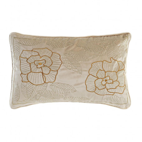 Coussin DKD Home Decor Doré Polyester Fleurs (50 x 10 x 30 cm) 98,99 €