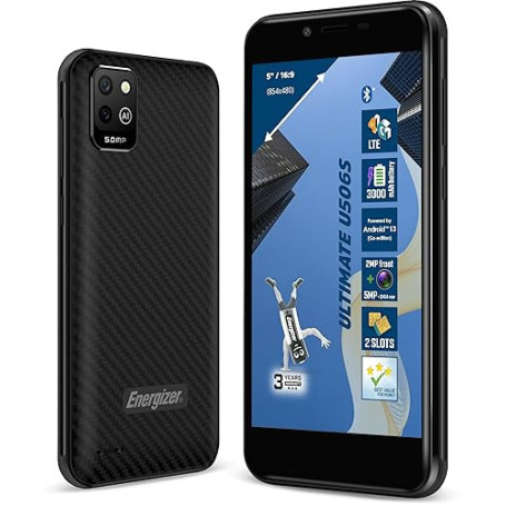 Energizer - Smartphone U506S - Pas Cher Débloqué 2GB RAM / 32GB ROM - Ecran 5" - 3000 mah Batterie - Caméra 5MP+QVGA arrière / 2
