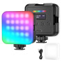 NEEWER Lumière Vidéo Magnétique RGB, Éclairage Appareil Photo LED RGB61 360° avec 3 Griffes, IRC 97+, 20 Scène, 2500K~8500K, Bat