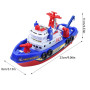 Bateau De Pompiers Jouet Électrique, avec Jet Eau, Lumières Et Musique,Jouet De Bain Et Piscine pour Enfants, Stimule l‘Imaginat
