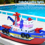 Bateau De Pompiers Jouet Électrique, avec Jet Eau, Lumières Et Musique,Jouet De Bain Et Piscine pour Enfants, Stimule l‘Imaginat