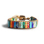 EXINOX Bracelet chakra en pierre naturelle pour homme et femme Bouddhiste spirituel tibétain traditionnel