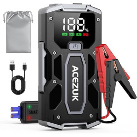 ACEZUK Booster Batterie Voiture 7000A, Démarreur de Voiture Portable (Jusqu'à 5.5L Diesel ou 7.0L Gaz), 12V Jump Starter avec 2.