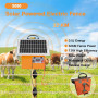 FarmNix 32 KM ClôTure éLectrique Solaire, Pour Animaux de bétail de 0.5J / 9.5kv avec Panneau Solaire de 7.5W 12V 7Ah, alimentat