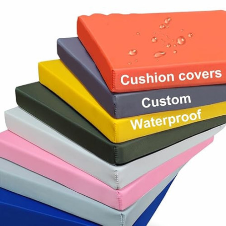 Générique Housse De Coussin Imperméable sur Mesure, Housses De Coussin De Salon D'extérieur Antidérapantes avec Fermeture éclair
