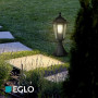 Eglo Lampe extérieure LATERNA 4, luminaire extérieur pour jardin, borne éclairage extérieur en fonte d'aluminium et verre, noir,