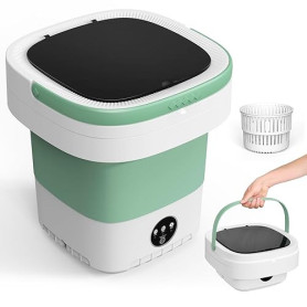 Mini Machine à Laver,12L Machine a Laver Portable,Mise à Jour Mini Lave Linge avec 3 Modes de Nettoyage en Profondeur & Panier D