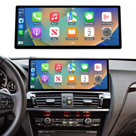Road Top CarPlay Autoradio,12.3 Pouces Ultra-Fin Carplay Écran Tactile de Voiture pour BMW X3 X4 Série F25/F26 avec NBT système 